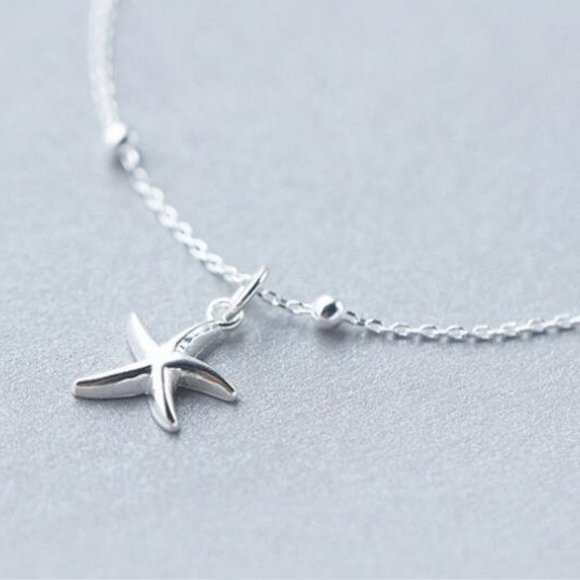 NEW 925 Sterling Silver Simple Starfish Bracelet - Picture 4 of 7